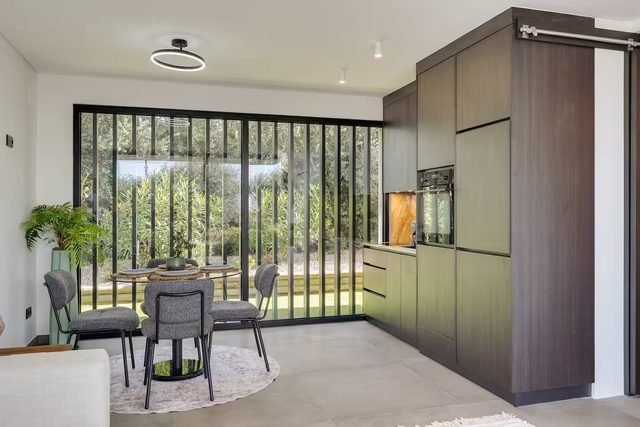 Dining area and kitchen