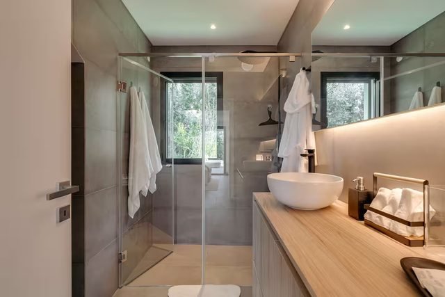 Bathroom with walk-in shower